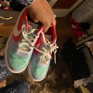 Nike Red and Mint Green Sneakers